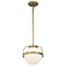 Nuvo Lakeshore 1-Light Small Pendant Natural Brass White Opal Glass 60/7783 - alternate 3